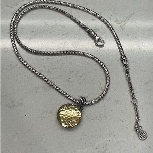 John Hardy Palu Reversible Pendant Necklace gold and silver